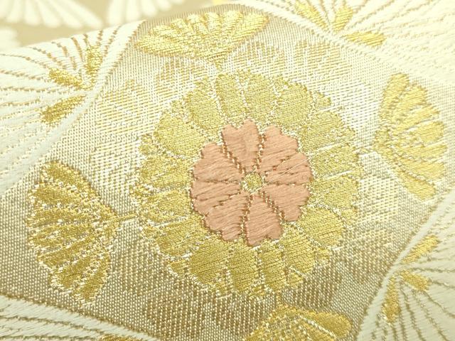 平和屋着物□極上 六通柄袋帯 唐織 七宝花菱文 金銀糸 逸品