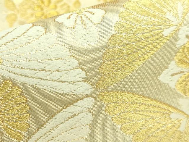 平和屋着物□極上 六通柄袋帯 唐織 七宝花菱文 金銀糸 逸品