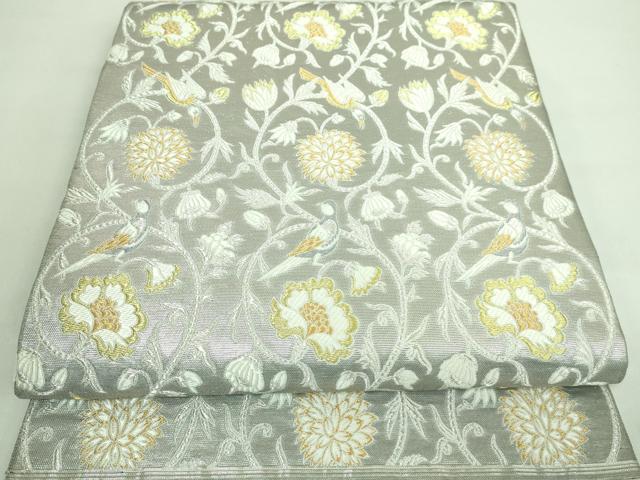 平和屋着物■極上　西陣　川島織物　六通柄　本袋帯　唐織　花鳥文　金銀糸　逸品　DZAA7020kh5