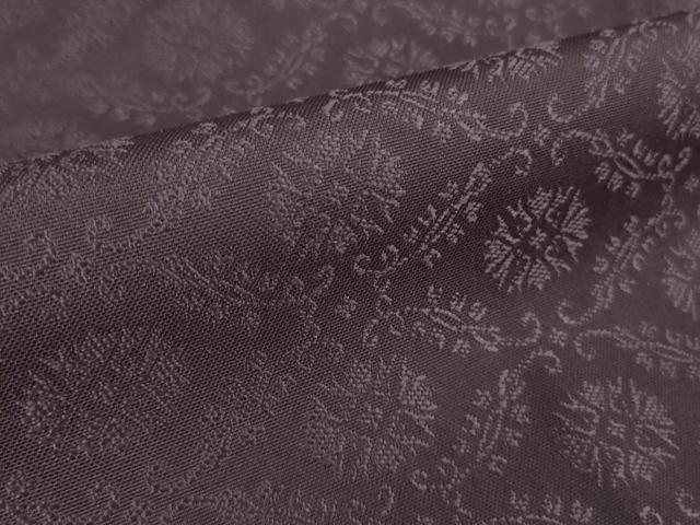 平和屋着物□極上 お召 花菱地紋 色無地 深紫色 逸品 未使用 DZAA7062kh5