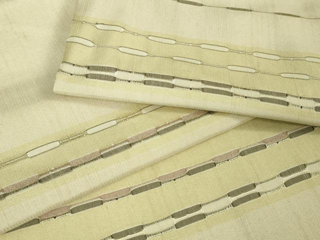 平和屋着物■極上　訪問着　紬地　めがね織　亜麻色地　逸品　DZAA7117kh5