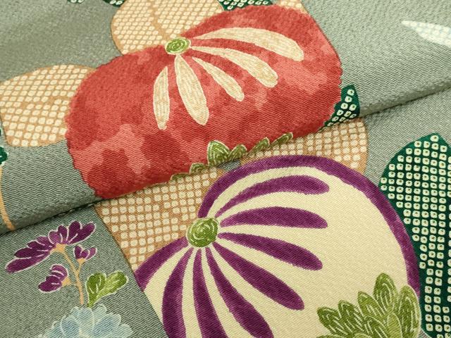 平和屋本店□極上 摺型友禅 京都 多ち花 九寸開き名古屋