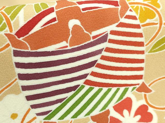 平和屋本店□極上 白木周生 九寸名古屋帯 手描糸目染