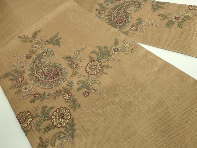 平和屋本店□極上 銀座もとじ 相良刺繍 総刺繍 九寸名古屋帯