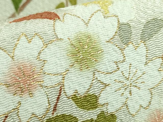 平和屋本店□極上 染織の名門 しょうざん 生紬 九寸開き名古屋帯