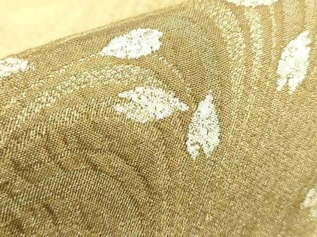 平和屋着物□極上 両面 全通柄袋帯 雪輪舞桜 横段文