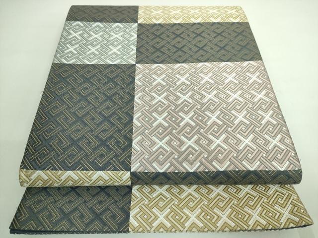 平和屋着物■極上　西陣　じゅらく謹製　六通柄袋帯　唐織　角繋ぎ　金糸　逸品　DZAA7175kh5