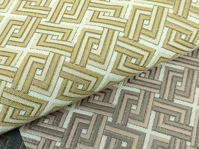 平和屋着物□極上 西陣 じゅらく謹製 六通柄袋帯 唐織 角繋ぎ 金糸