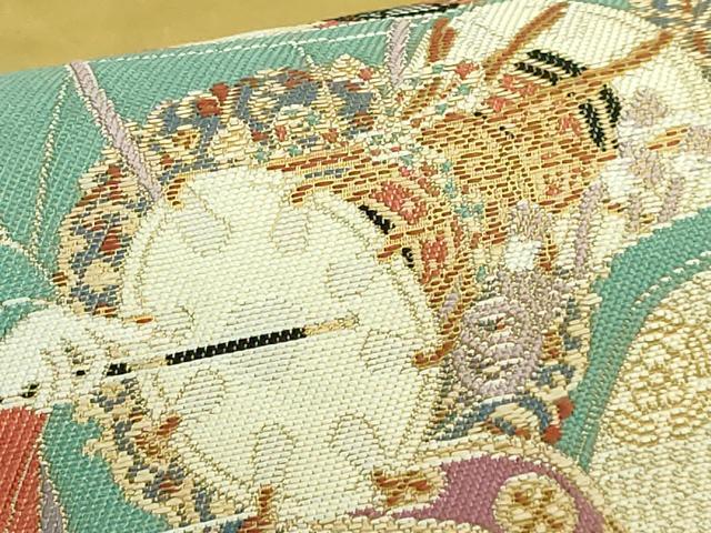 平和屋着物○六通柄袋帯 檜垣文 金糸 正絹 逸品 DAAV9320ob