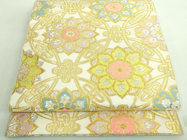 平和屋着物■極上　西陣　川島織物　六通柄　本袋帯　唐織　正倉院花文　金銀糸　逸品　DZAA7189kh5