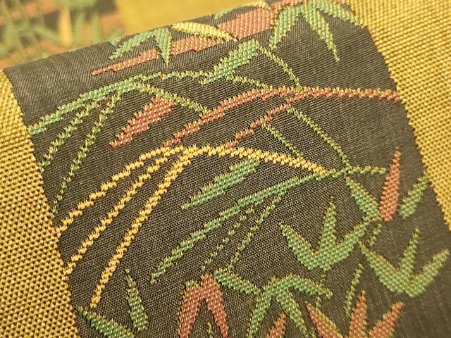 平和屋着物□極上 名門木屋太 今河織物 六通柄袋帯 笹竹