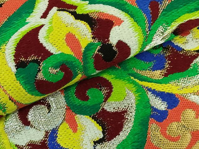 平和屋本店□極上 西陣 川島織物 六通柄 本袋帯 唐織 正倉