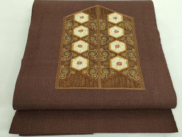 平和屋着物■極上 夏物 京都染織メーカー・貴久樹謹製 野蚕糸 ナチュラルタッサー 八寸名古屋帯 相良刺繍 鈴乃屋扱い 逸品 DZAA7205kh5