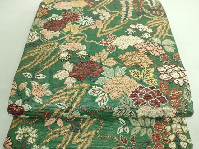 平和屋着物■極上　坂下織物　六通柄袋帯　唐織　麗花清映文　天平錦　金糸　逸品　DZAA7221kh5