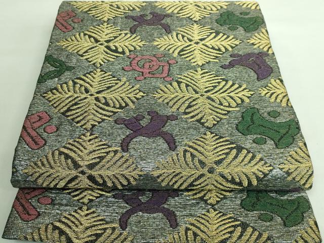 平和屋着物■極上　創業280年　誉田屋源兵衛　六通柄袋帯　唐織　吉祥菱文　金銀糸　逸品　DZAA7224kh5