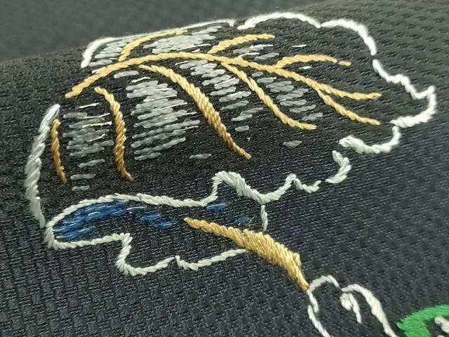 平和屋着物□極上 太鼓柄袋帯 総刺繍 鳥獣戯画 銀糸 逸品 DZAA7227kh5