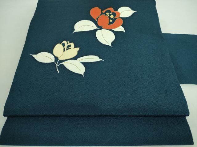 平和屋着物■極上　銀座　志ま亀　九寸名古屋帯　舞花文　百入茶色地　金彩　鬼しぼ縮緬　逸品　DZAA7242kh5