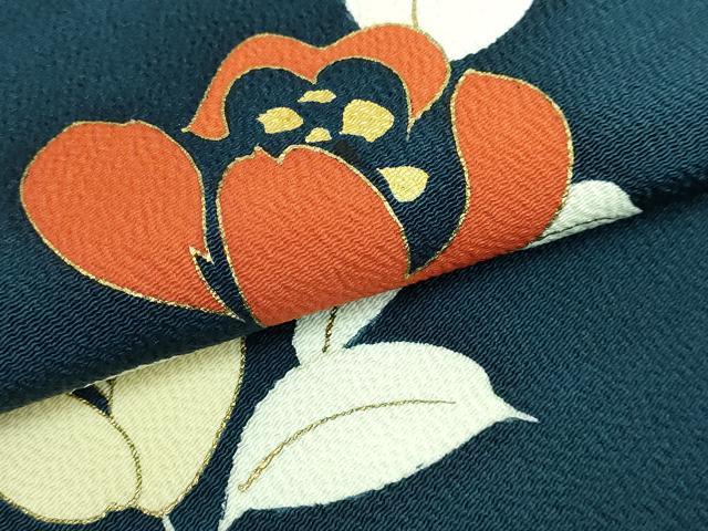 平和屋着物■極上　銀座　志ま亀　九寸名古屋帯　舞花文　百入茶色地　金彩　鬼しぼ縮緬　逸品　DZAA7242kh5 平和屋着物□極上 銀座 志ま亀 九寸名古屋帯 舞花文 百