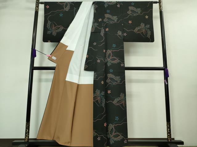 【24時間以内発送】夏物 洗える最高級着物 紗 ＜英＞はなぶさ謹製 花唐草文 24時間以内発送】夏物 洗える最高級着物 紗 ＜英＞はなぶさ謹製