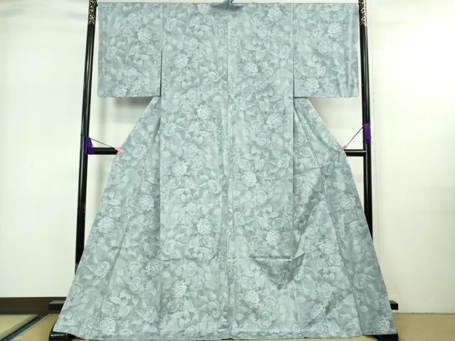 平和屋本店■極上　都喜ヱ門　本場大島紬　ロング丈　薔薇　バラ　藤絹織物謹製　やまと誂製　逸品　未使用　DZAA7280kh5 平和屋本店□極上 都喜ヱ門 本場大島紬 ロング丈 薔薇 バラ 藤