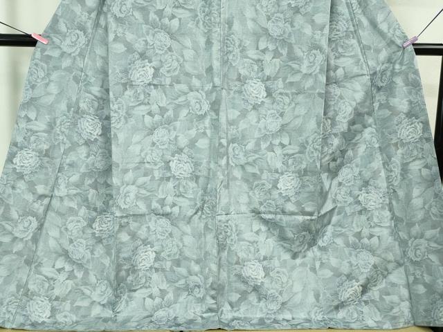 平和屋本店■極上　都喜ヱ門　本場大島紬　ロング丈　薔薇　バラ　藤絹織物謹製　やまと誂製　逸品　未使用　DZAA7280kh5 平和屋本店□極上 都喜ヱ門 本場大島紬 ロング丈 薔薇 バラ 藤