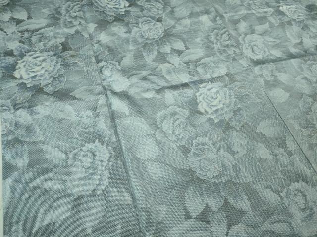 平和屋本店□極上 都喜ヱ門 本場大島紬 ロング丈 薔薇 バラ 藤