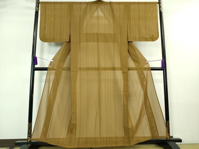 平和屋本店■希少　夏物　本場黄八丈　夏黄八　紗紬　間道　逸品　DZAA7291kh5