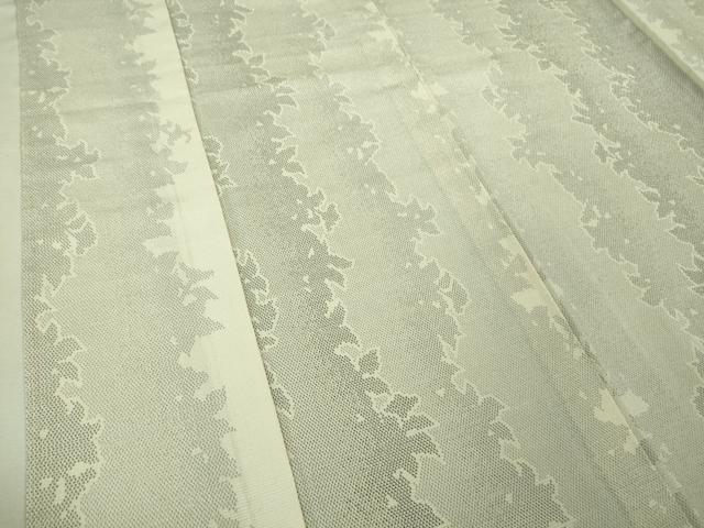 平和屋着物□極上 本塩沢 単衣 草葉シルエット 逸品 未使用 DZAA7295kh5