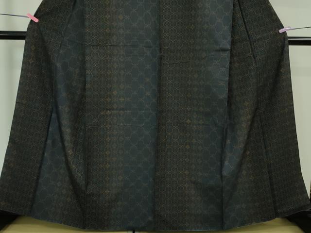 平和屋着物□極上 本場大島紬 7マルキ 立涌花菱文 やまと誂製