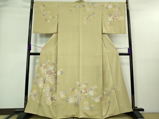 平和屋本店■極上　訪問着　総刺繍　雪輪　吉祥花楓文　金糸　逸品　DZAA7315kh5