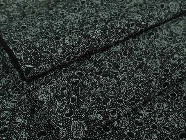 平和屋着物■極上　江戸小紋　希少柄　猿蟹合戦　黒地　逸品　DZAA7321kh5