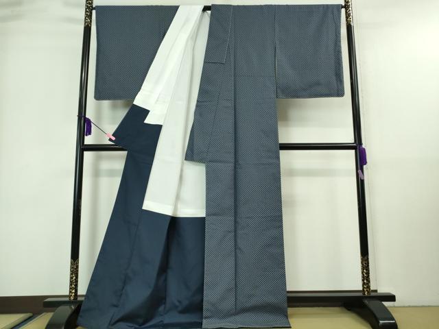 平和屋着物■極上　西陣織　藍　お召　京と藍物語　証紙付き　逸品　未使用　DZAA7331kh5 平和屋着物□極上 西陣織 藍 お召 京と藍物語 証紙付き 逸品 未