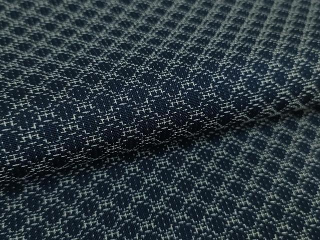 平和屋着物□極上 西陣織 藍 お召 京と藍物語 証紙付き 逸品 未