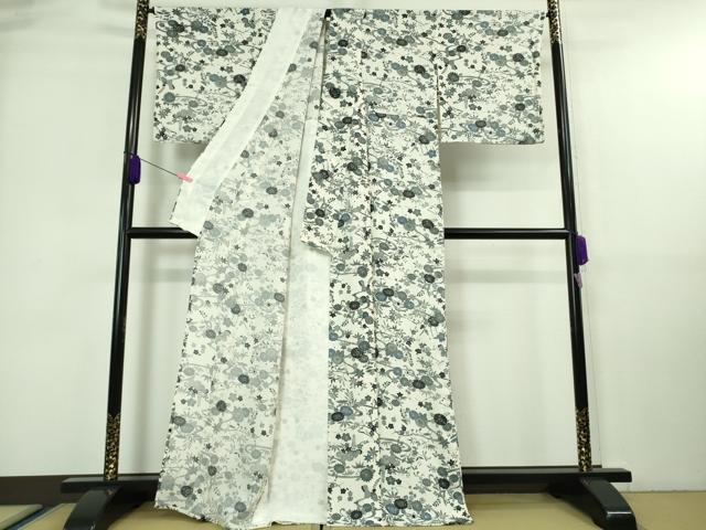 平和屋着物■極上　夏物　伝統工芸士江戸小紋　堅駒絽　染師　吉江明　江戸の彩　まるやま扱い　反端付き　逸品　DZAA7336kh5