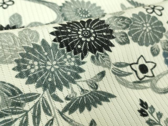 平和屋着物■極上　夏物　伝統工芸士江戸小紋　堅駒絽　染師　吉江明　江戸の彩　まるやま扱い　反端付き　逸品　DZAA7336kh5