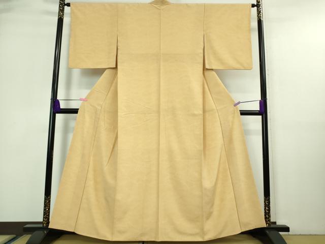 平和屋着物■極上　洗える最高級着物　＜英＞はなぶさ謹製　小紋　立波文　丁字色地　逸品　DZAA7351kh5 平和屋着物□極上 洗える最高級着物 ＜英＞はなぶさ謹製 小紋 立波文 丁字