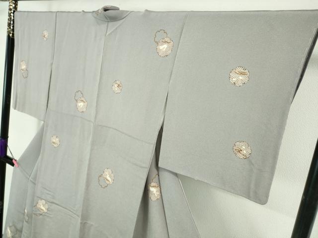 平和屋着物□極上 小紋 飛兎 雪輪 藤色地 鬼しぼ縮緬 逸品