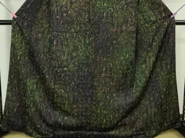 平和屋着物□極上 小紋 お召地 墨流し文様 暈し染め まるやま扱い 反