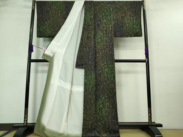 平和屋着物□極上 小紋 お召地 墨流し文様 暈し染め まるやま扱い 反