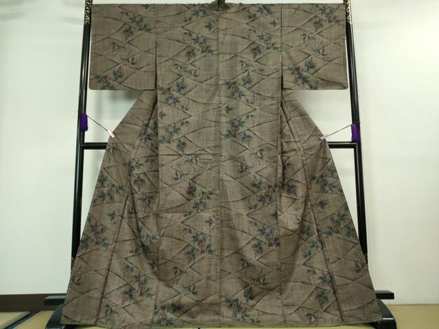 平和屋着物■極上　本場大島紬　7マルキ　枝花文　逸品　未使用　DZAA7387kh5