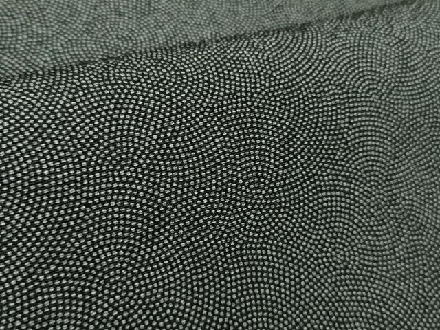 平和屋着物■極上　江戸小紋　鮫小紋柄　黒×白　鬼しぼ縮緬　逸品　未使用　DZAA7392kh5 平和屋着物□極上 江戸小紋 鮫小紋柄 黒×白 鬼しぼ縮緬