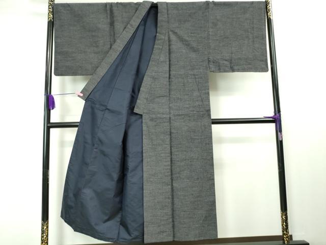 平和屋着物□極上 男性 本場真綿絢結城紬 アンサンブル キングサイズ  