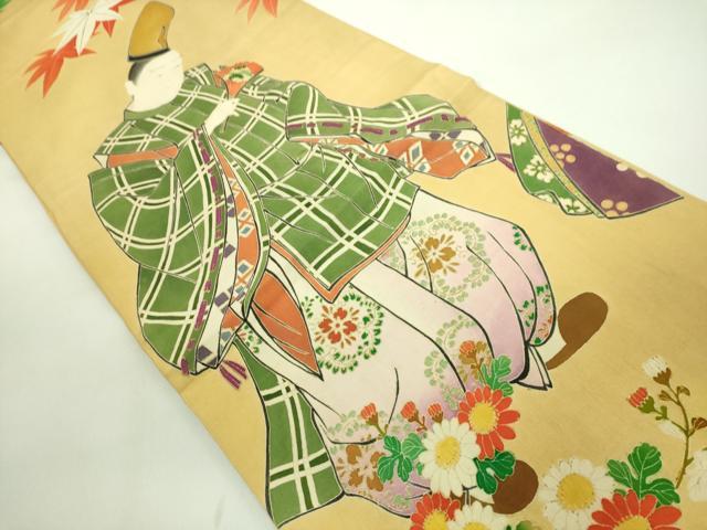 平和屋本店□希少 アンティーク 大正ロマン だらり帯 芸姑 舞妓 人物花文