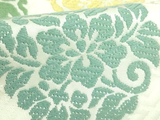 平和屋着物■極上　西陣　川島織物　つけ帯　唐織　花丸文　証紙付き　逸品　DZAA7475kh5 平和屋着物□極上 西陣 川島織物 つけ帯 唐織 花丸文 証紙付き 逸品