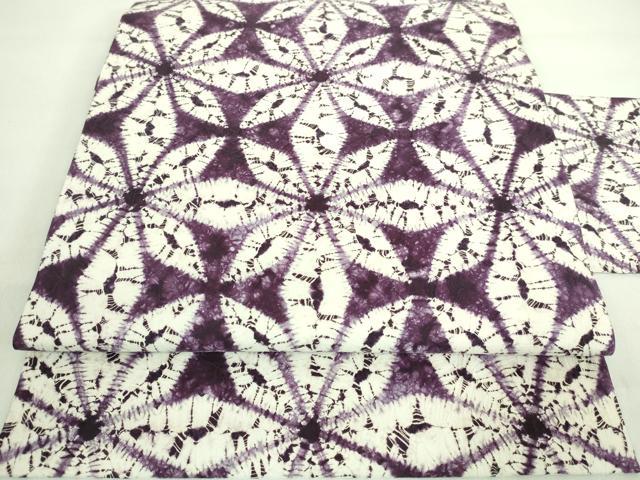 平和屋本店■極上　紫根染　九寸名古屋帯　花　正絹　逸品　DZAA7507kh5