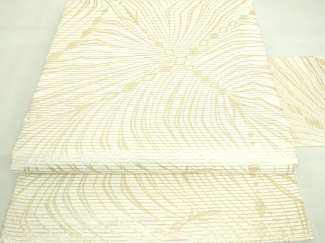 平和屋着物■極上　夏物　西陣　佐々木染織謹製　九寸名古屋帯　抽象文様　金糸　証紙付き　逸品　未使用　DZAA7511kh5