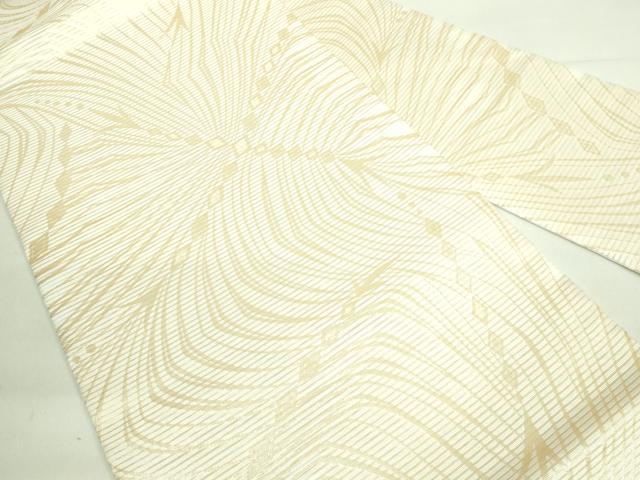 平和屋着物■極上　夏物　西陣　佐々木染織謹製　九寸名古屋帯　抽象文様　金糸　証紙付き　逸品　未使用　DZAA7511kh5_1