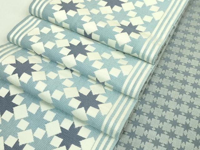 平和屋着物■極上　撫松庵　両面　半幅帯　菱　格子　逸品　DZAA7513kh5