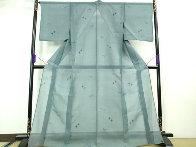 平和屋着物■極上　夏物　本場琉球絣　夏琉球　薄花色地　逸品　DZAA7531kh5