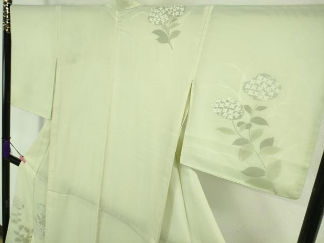 平和屋着物□極上 訪問着 無双 紗袷 紗×絽 紫陽花 あじさい 若芽